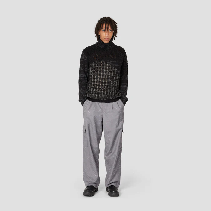 MULTI-TEXTURE KNIT SWEATER