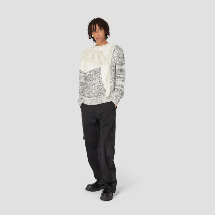 MULTI- TEXTURE KNIT SWEATER