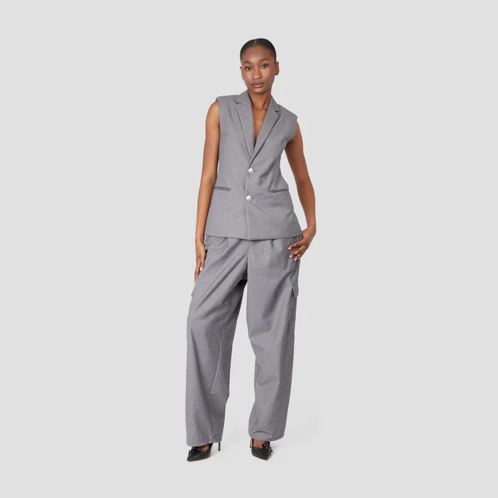 SLEEVELESS EMBEZZELED GILET