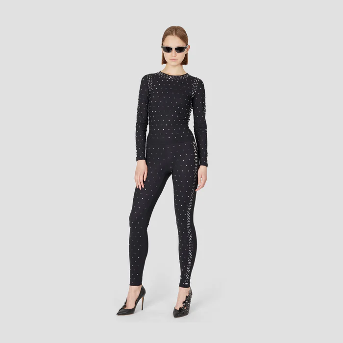 LONG SLEEVE EMBEZZELED TOP