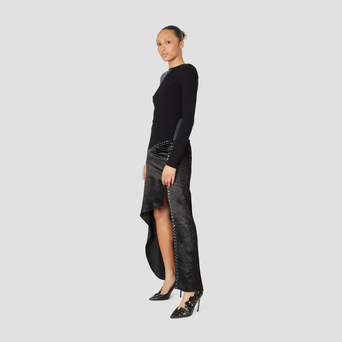 ASYMMETRICAL MULTI-TEXTURE DRESS